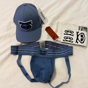 Nasty Pig Blue Jockstrap & hat set